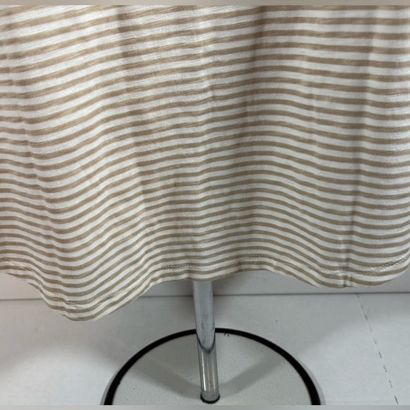 Women’s White & Brown  Blouse 3/4 Sleeve Croft And Barrow, Size L - Picture 6 of 11